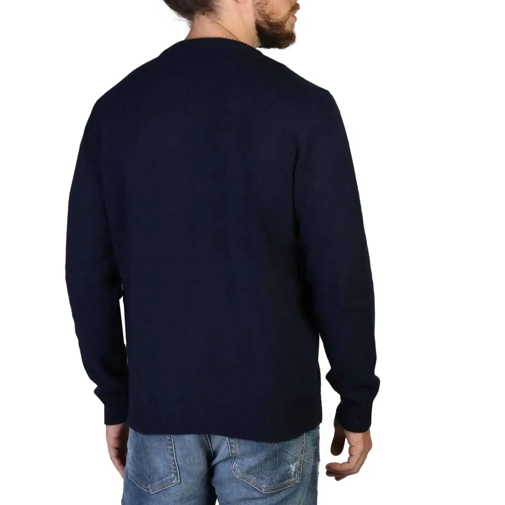 100% Cashmere Sweater- C-NECK-M - Blue