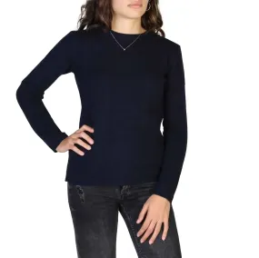 100% Cashmere Sweater- C-NECK-W - Blue