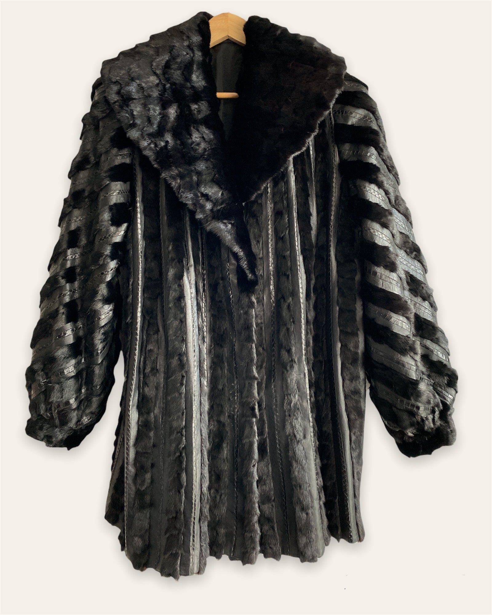 1960s Leather Snakeskin Fur Coat