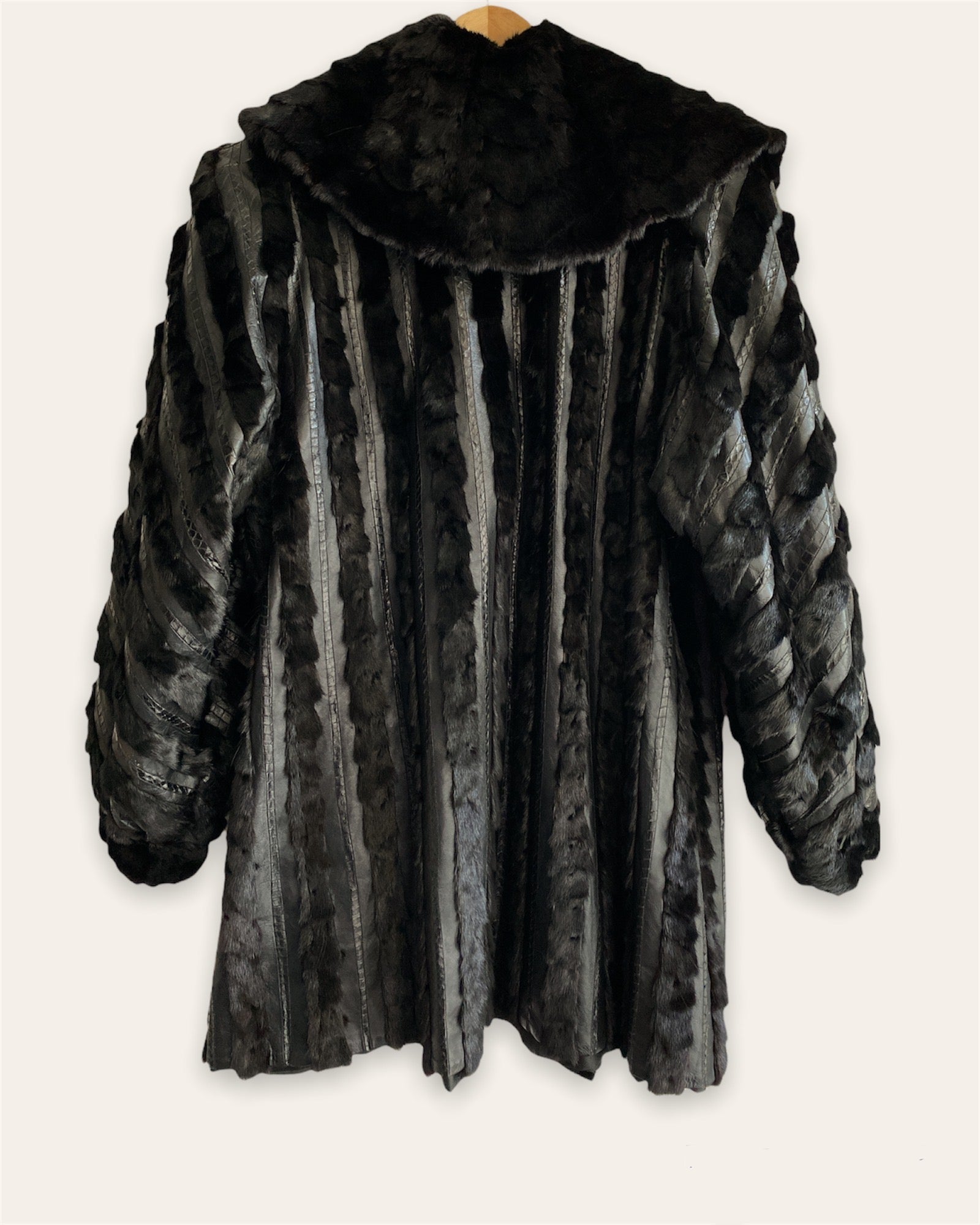 1960s Leather Snakeskin Fur Coat