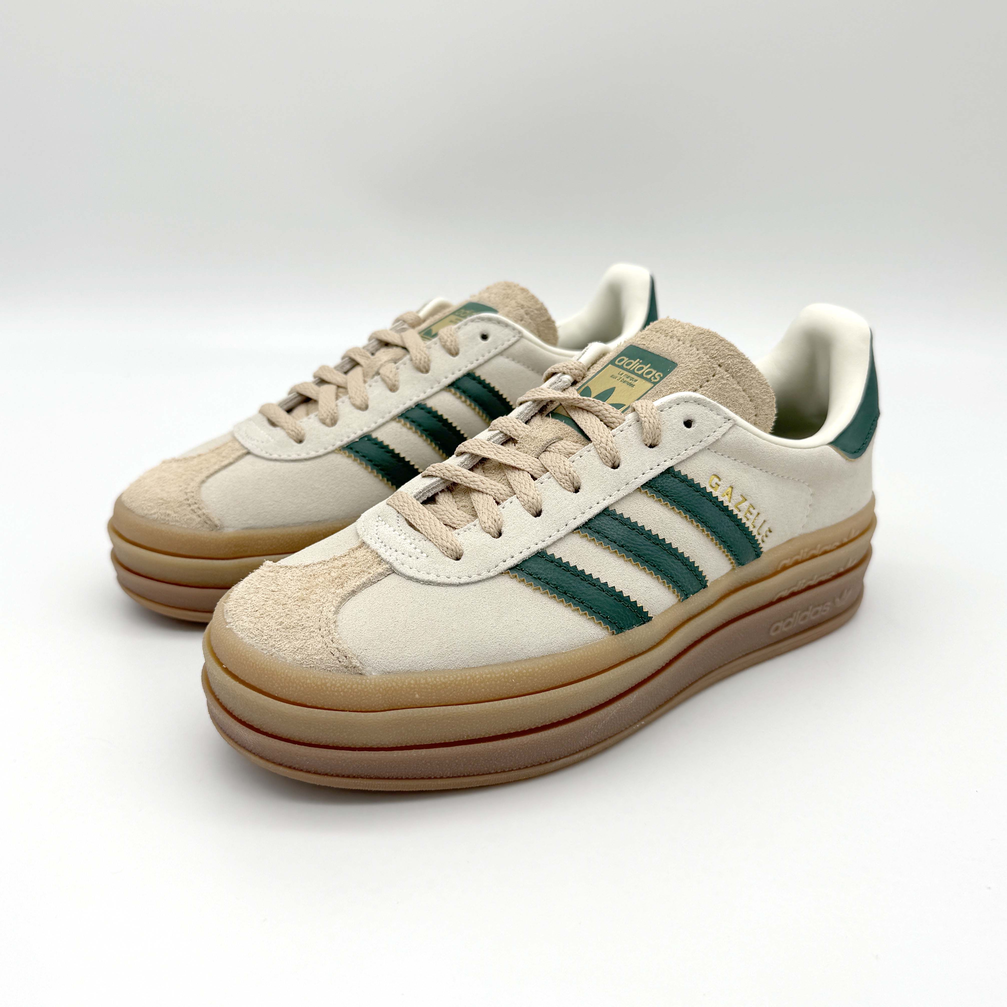 Adidas Gazelle Bold Magic Beige Collegiate Green