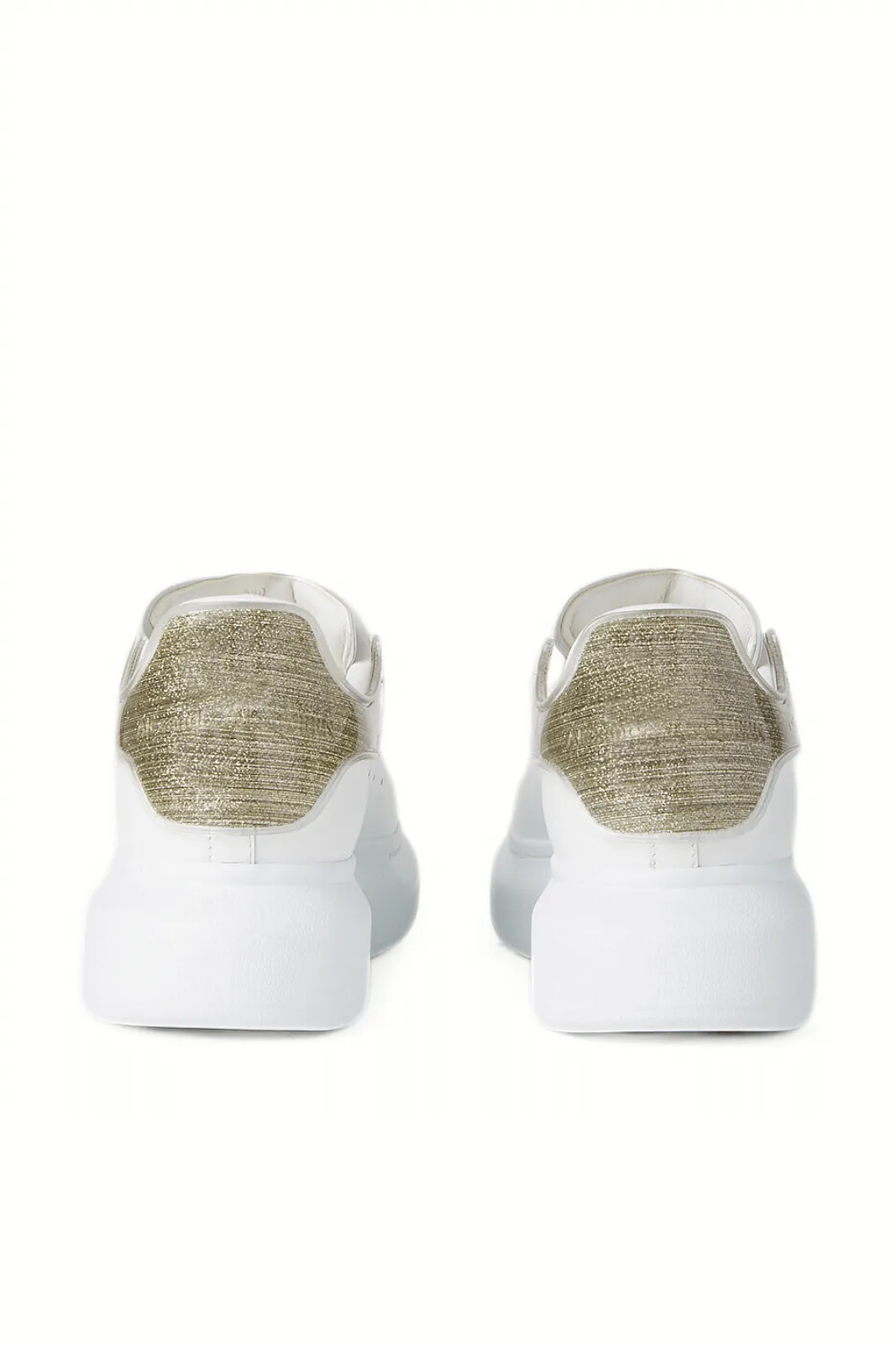 Alexander McQueen Leather Sneakers white gold