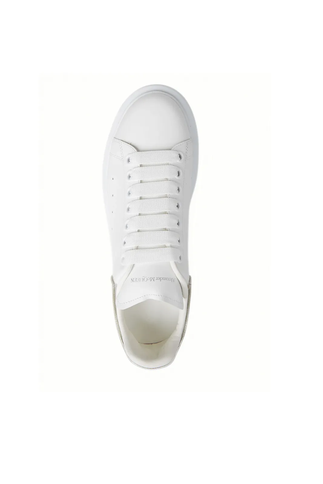 Alexander McQueen Leather Sneakers white gold