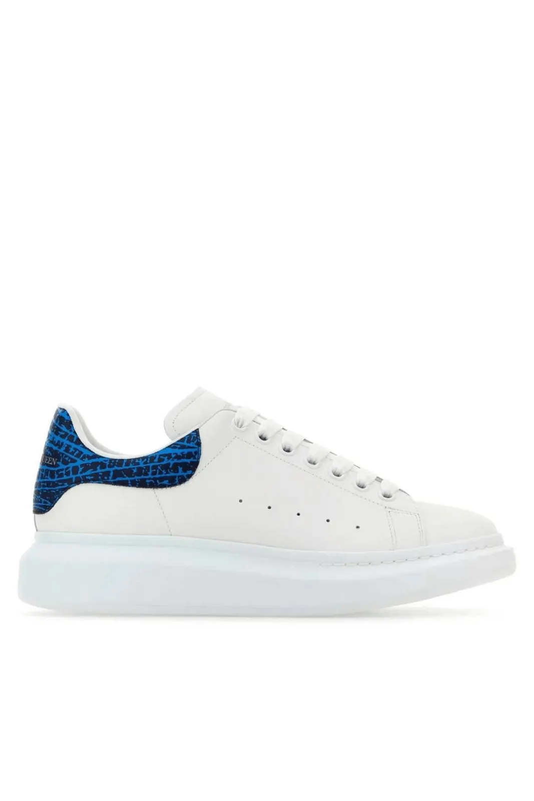 Alexander McQueen Oversized Lace-Up Sneakers white blue