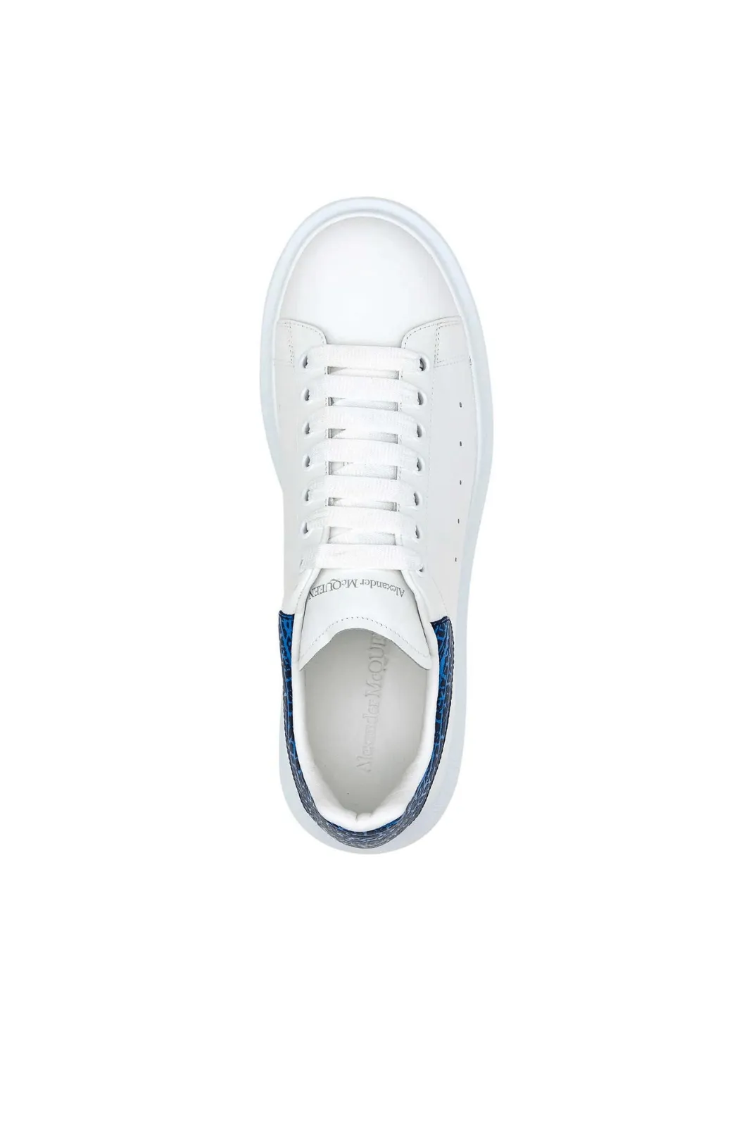 Alexander McQueen Oversized Lace-Up Sneakers white blue