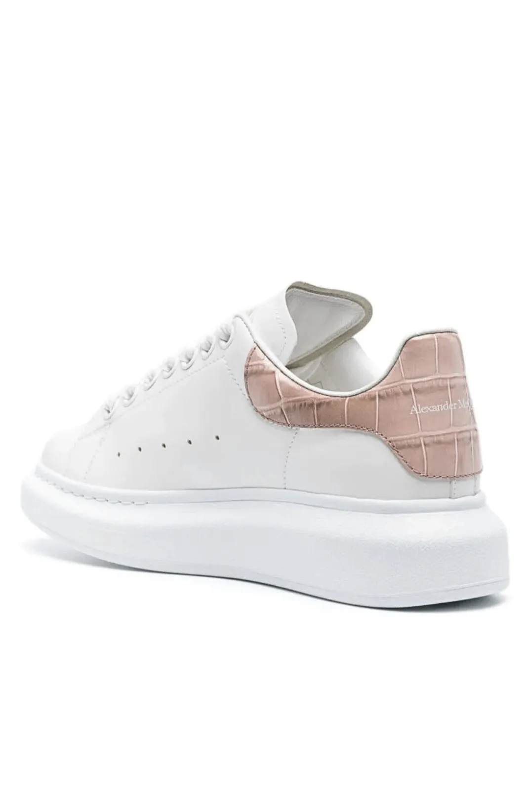 Alexander McQueen Oversized Sneakers Pink Croco