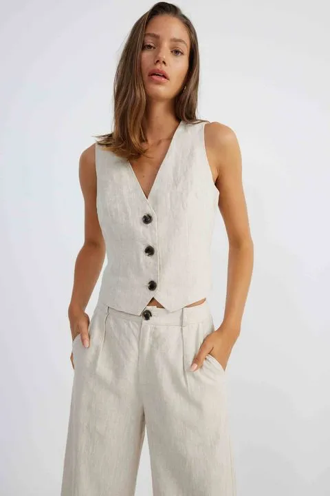 ALLEGRA LINEN VEST