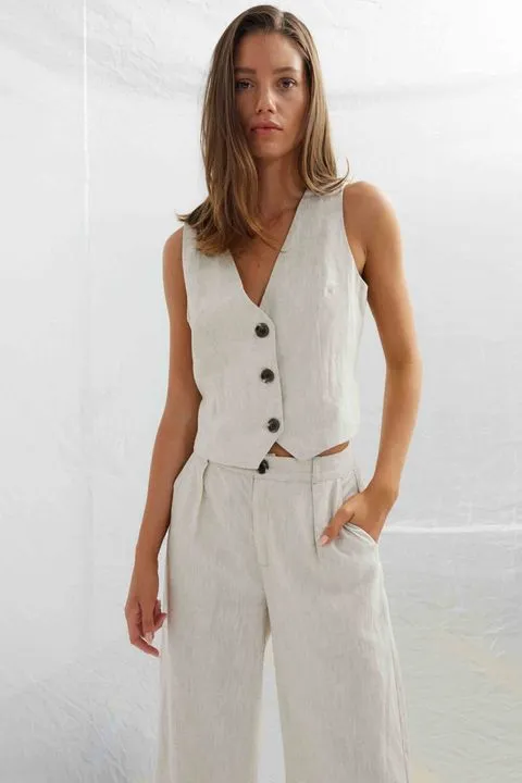 ALLEGRA LINEN VEST