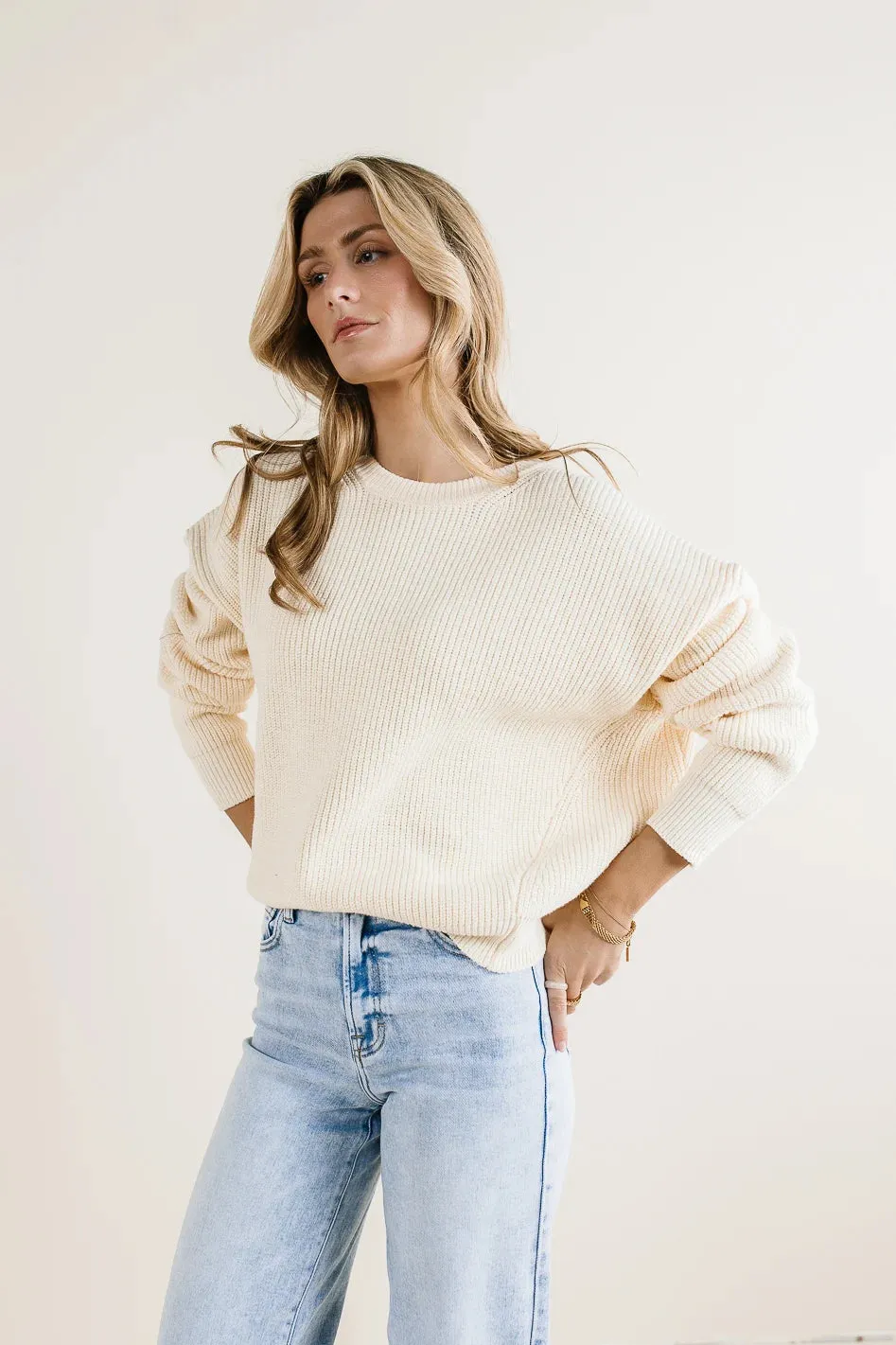 Alyssa Knit Sweater in Ivory