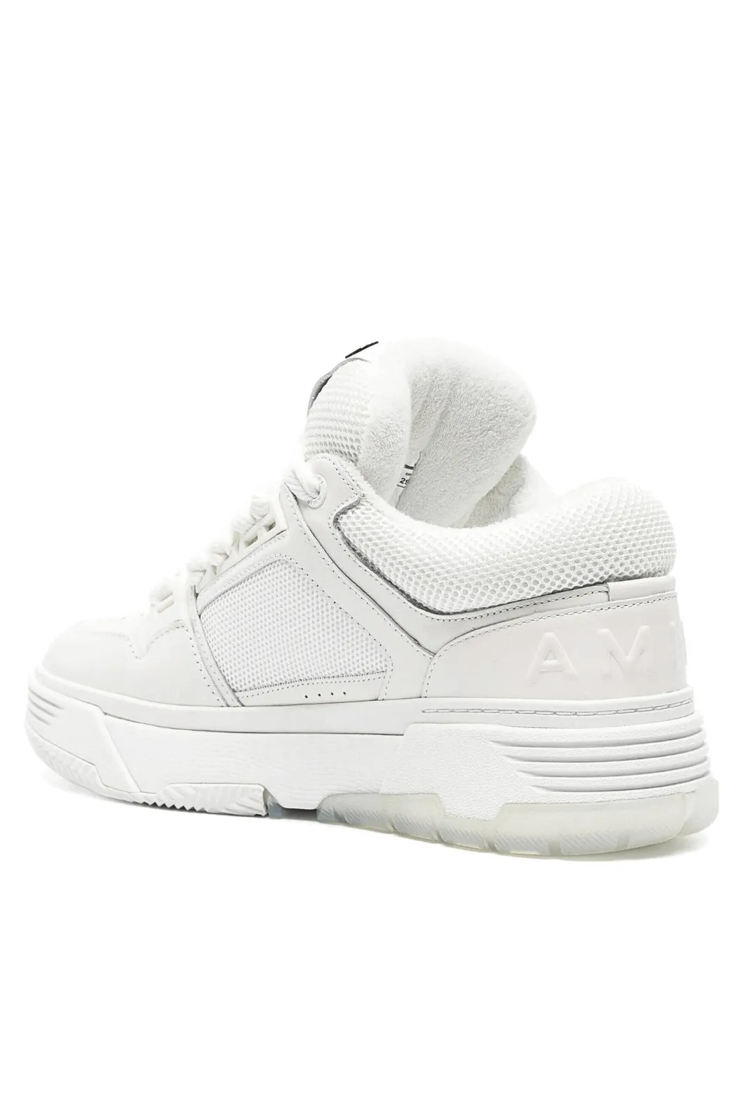 Amiri MA-1 leather-trim mesh woman sneakers white