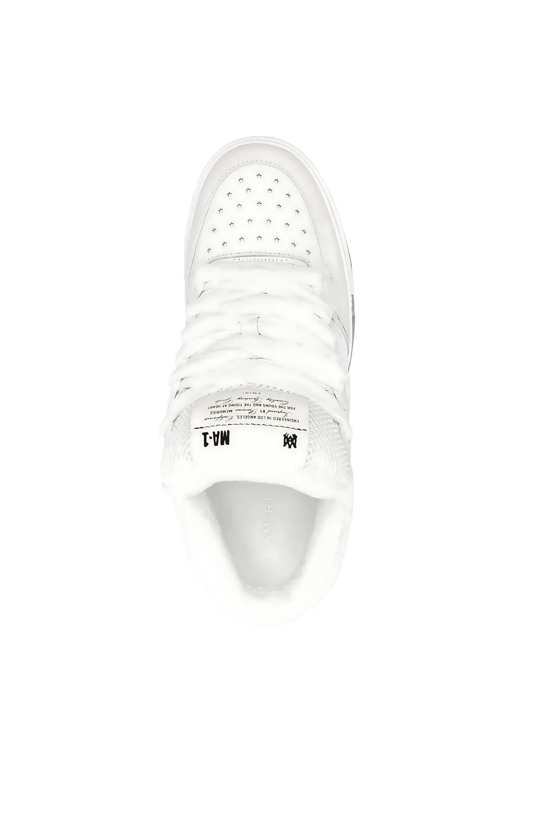 Amiri MA-1 leather-trim mesh woman sneakers white