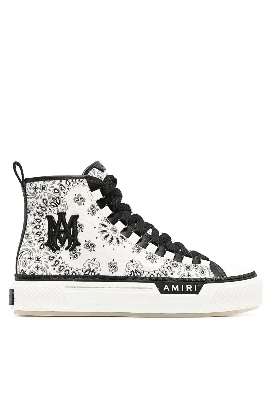 Amiri Star White high top sneakers with bandana print