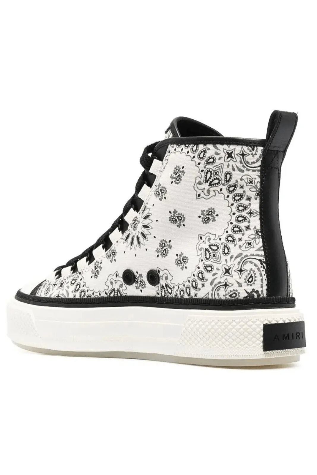 Amiri Star White high top sneakers with bandana print