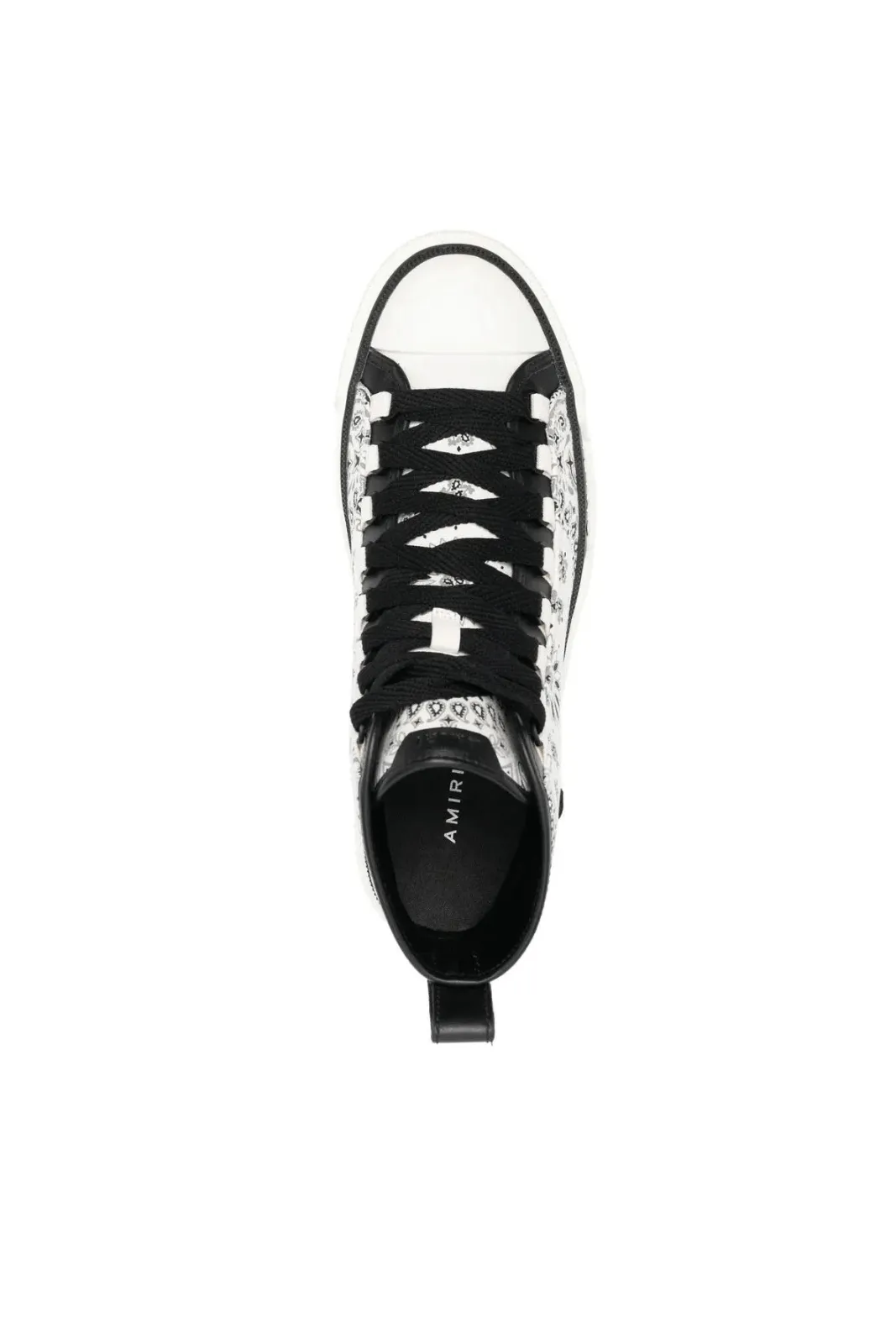 Amiri Star White high top sneakers with bandana print