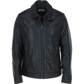 Ashwood Men's Leather Brando Jacket Black: awl-brando