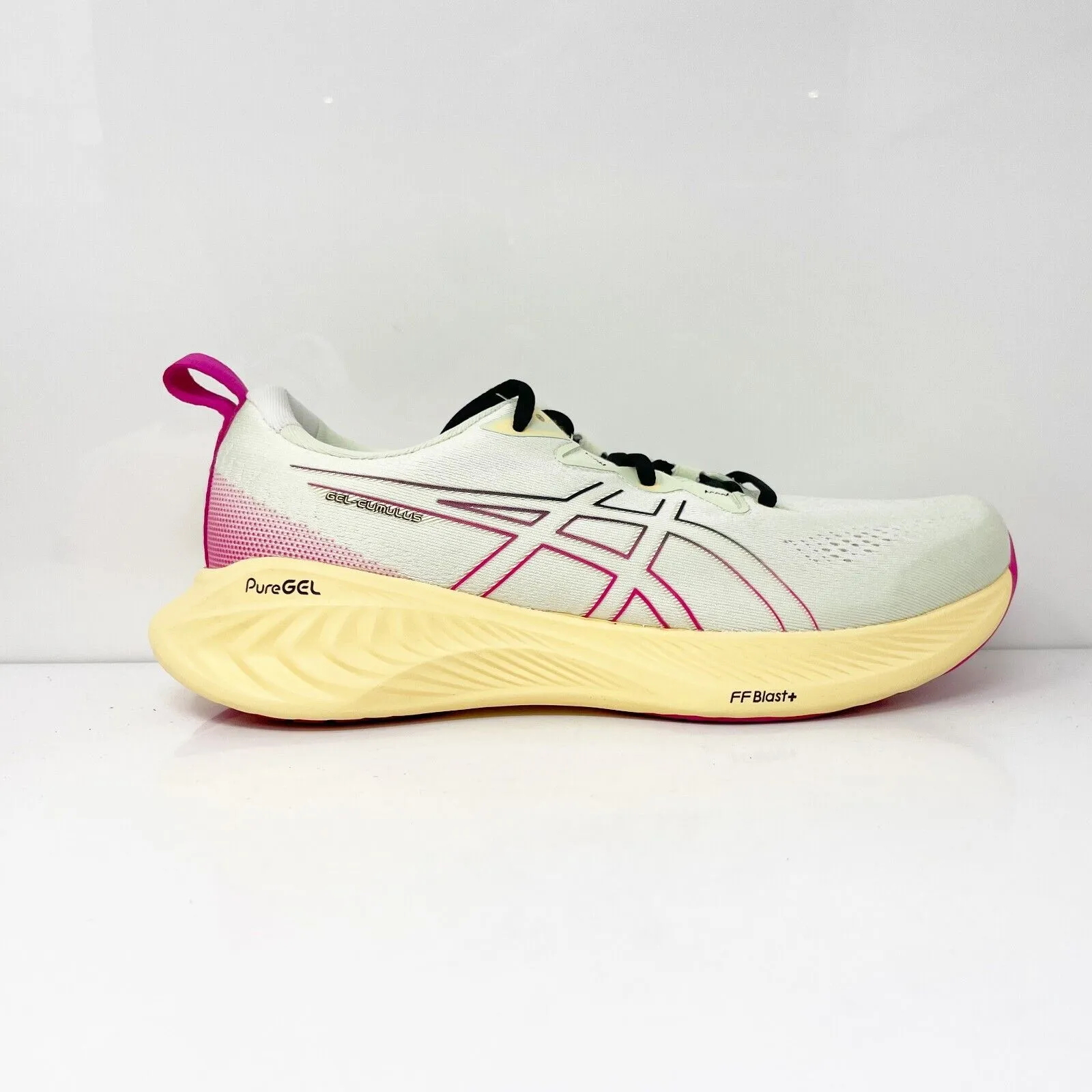 Asics Womens Gel Cumulus 25 1012B441 White Running Shoes Sneakers Size 11.5