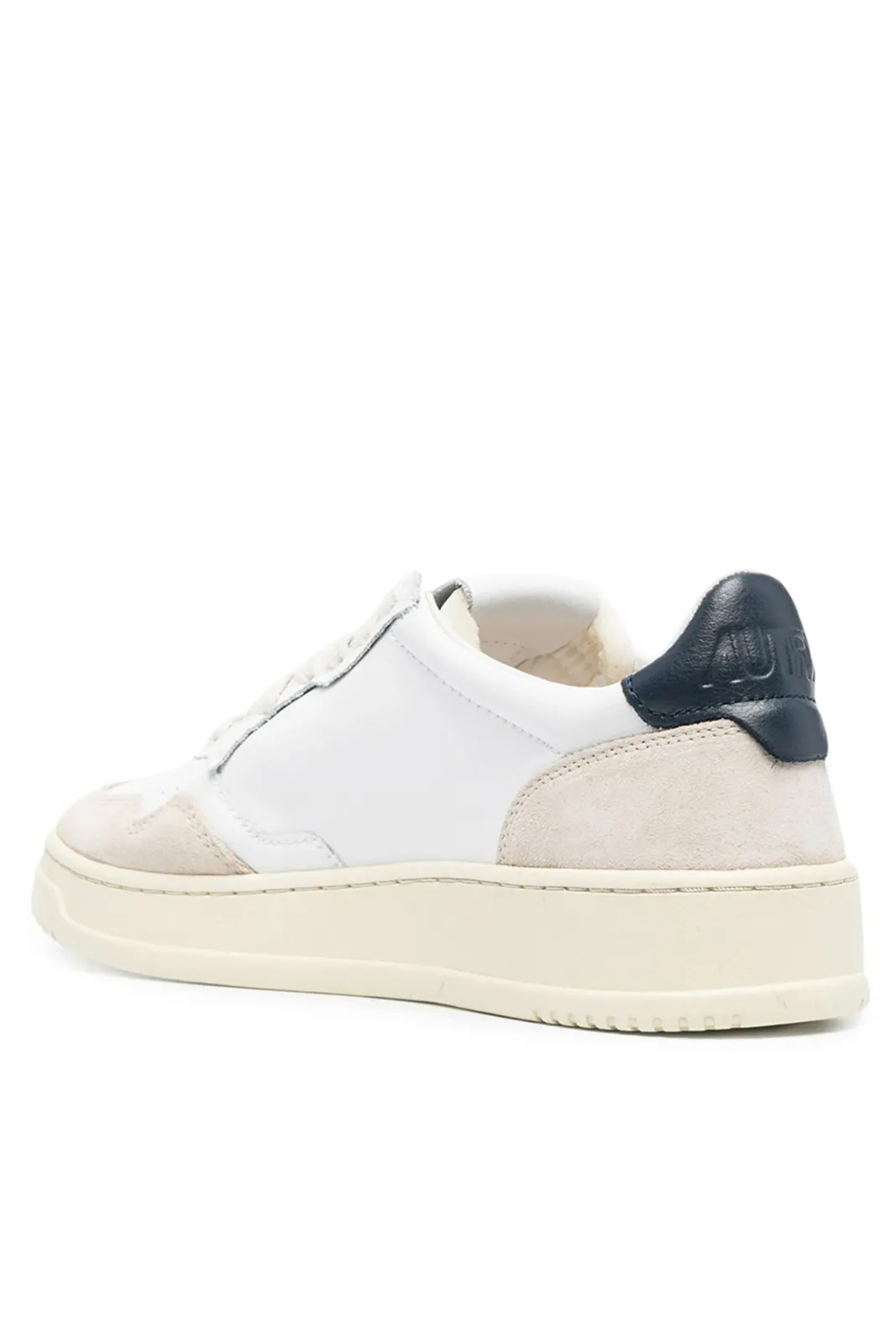 Autry Medalist suede-panel sneakers White Nude Black