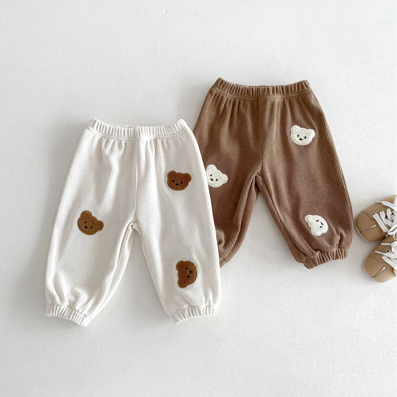 Baby Kid Girls Boys Solid Color Cartoon Pants Wholesale 240111138