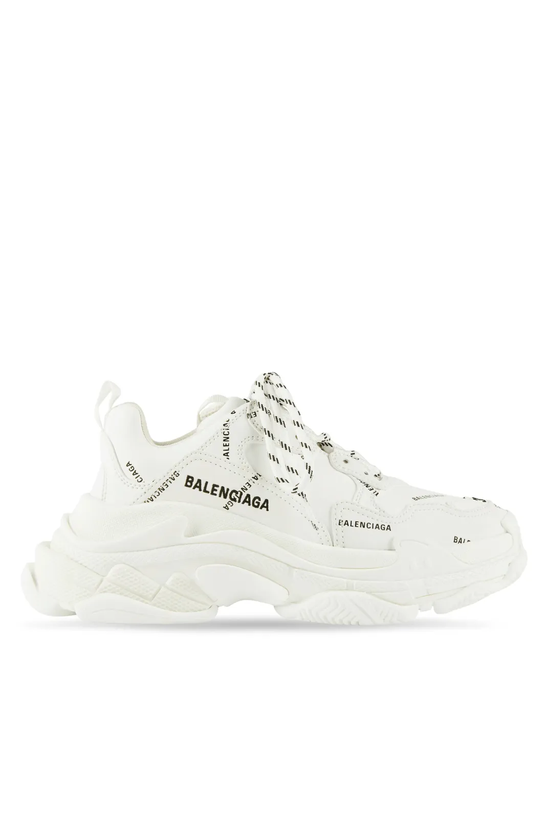 Balenciaga Triple S Sneakers All Over Logo White