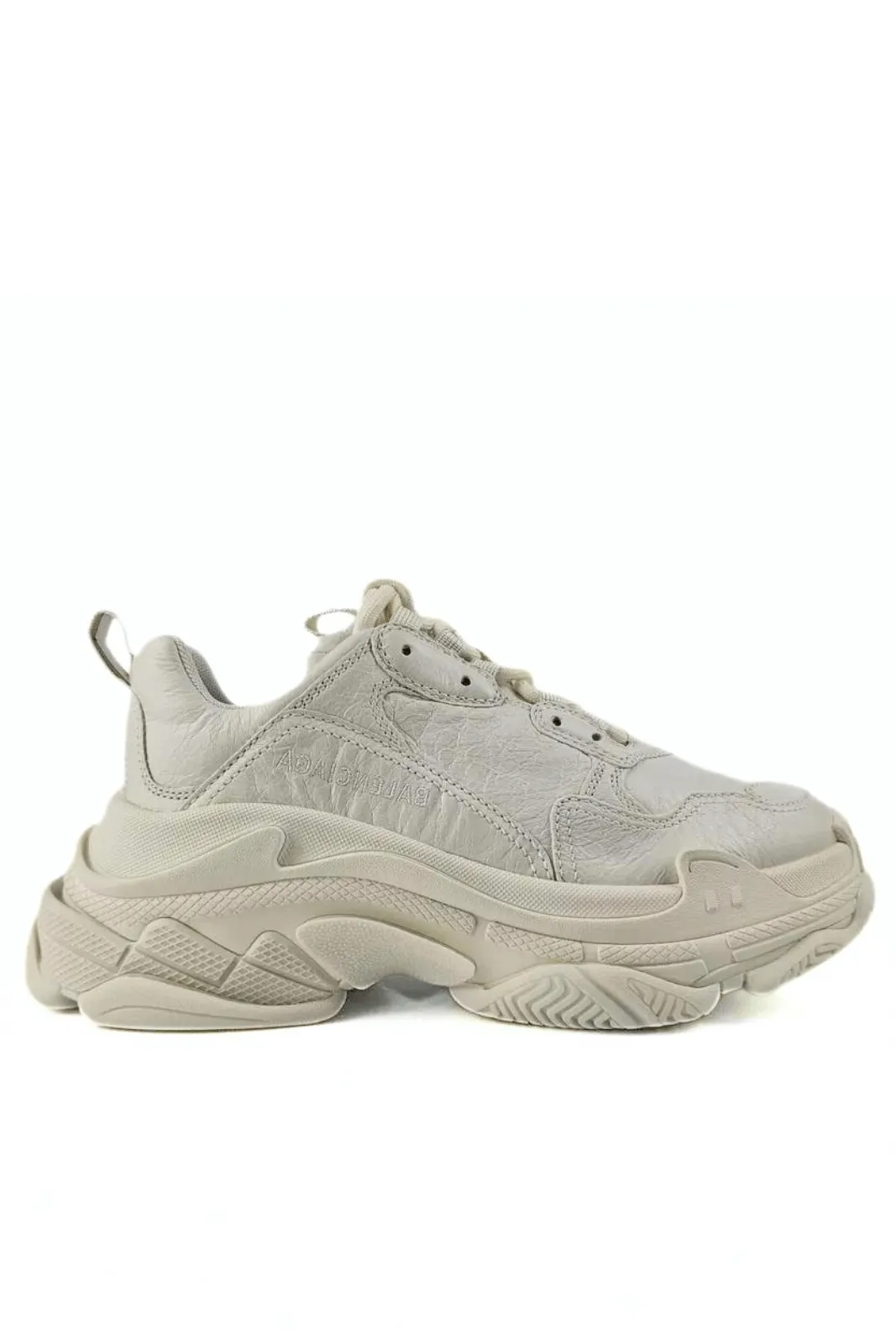 Balenciaga Triple S Women's Optic White Leather Sneakers