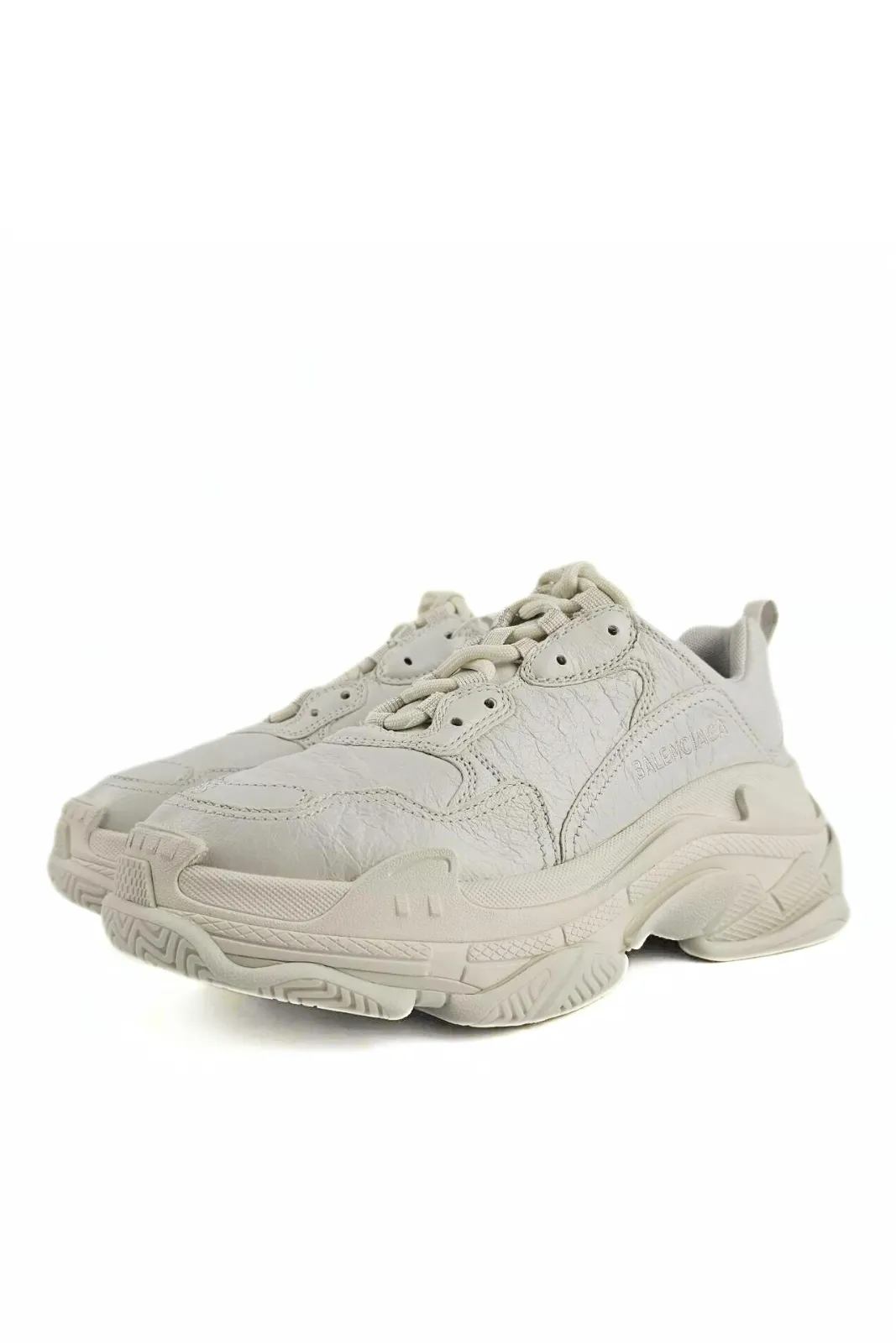 Balenciaga Triple S Women's Optic White Leather Sneakers