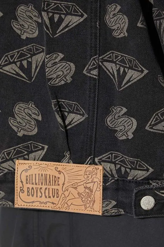 Billionaire Boys Club denim jacket Diamonds & Dollars Denim men's black color B23409