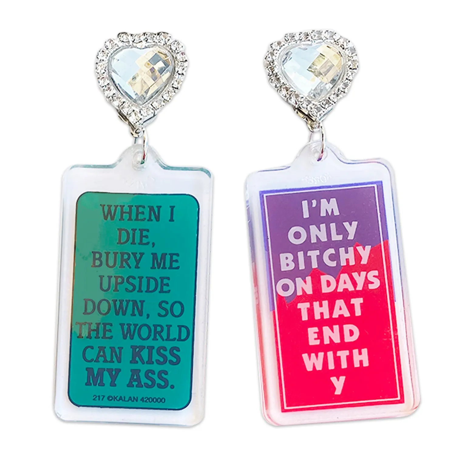 Bitchy 80's Keychain Earrings