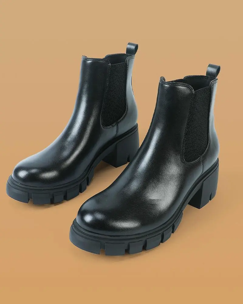 Black Chelsea boots