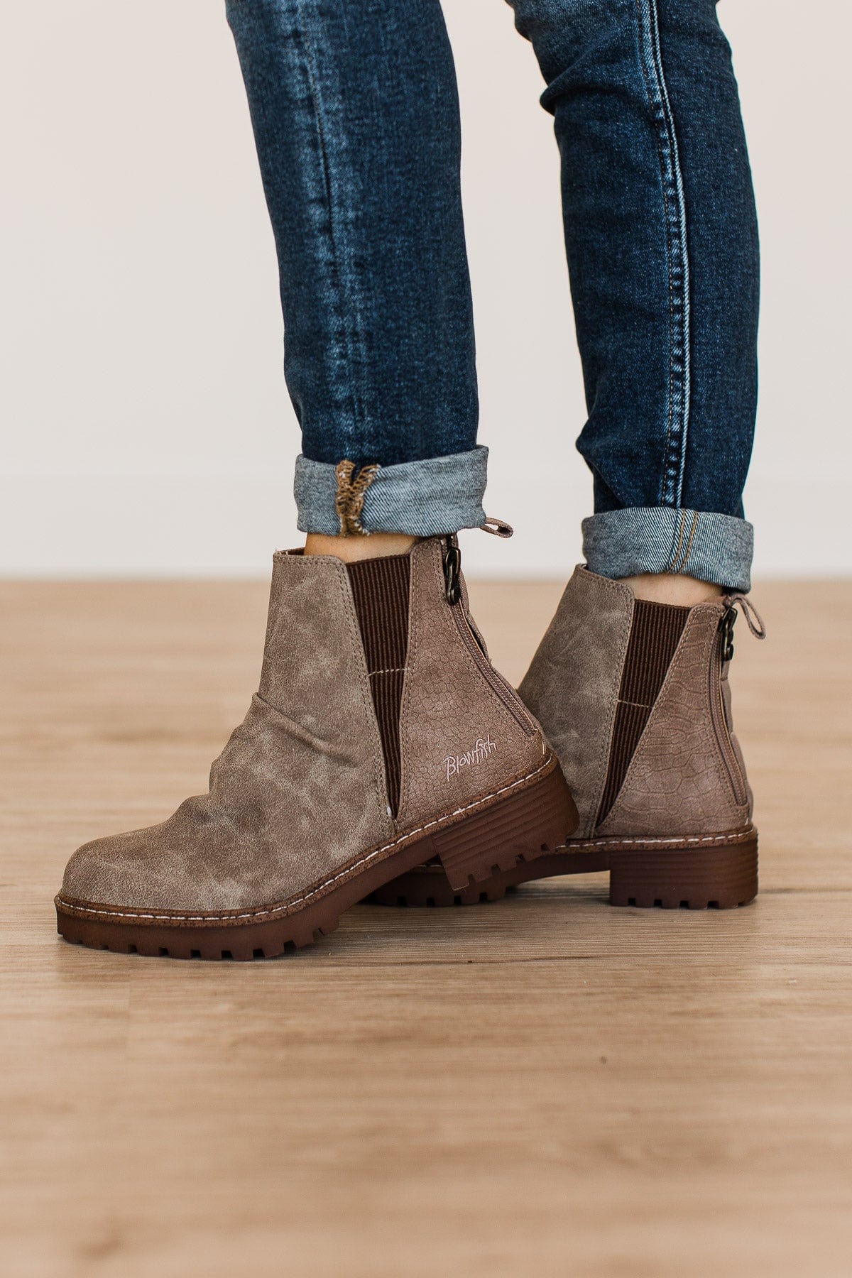 Blowfish River Ankle Boots- Seamushroom