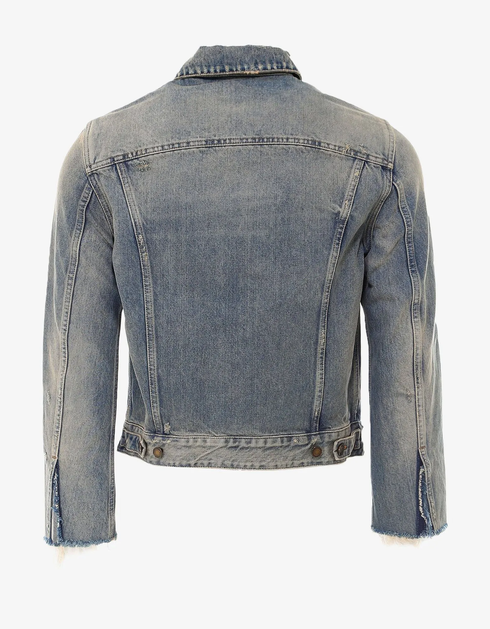 Blue Destroyed Denim Jacket