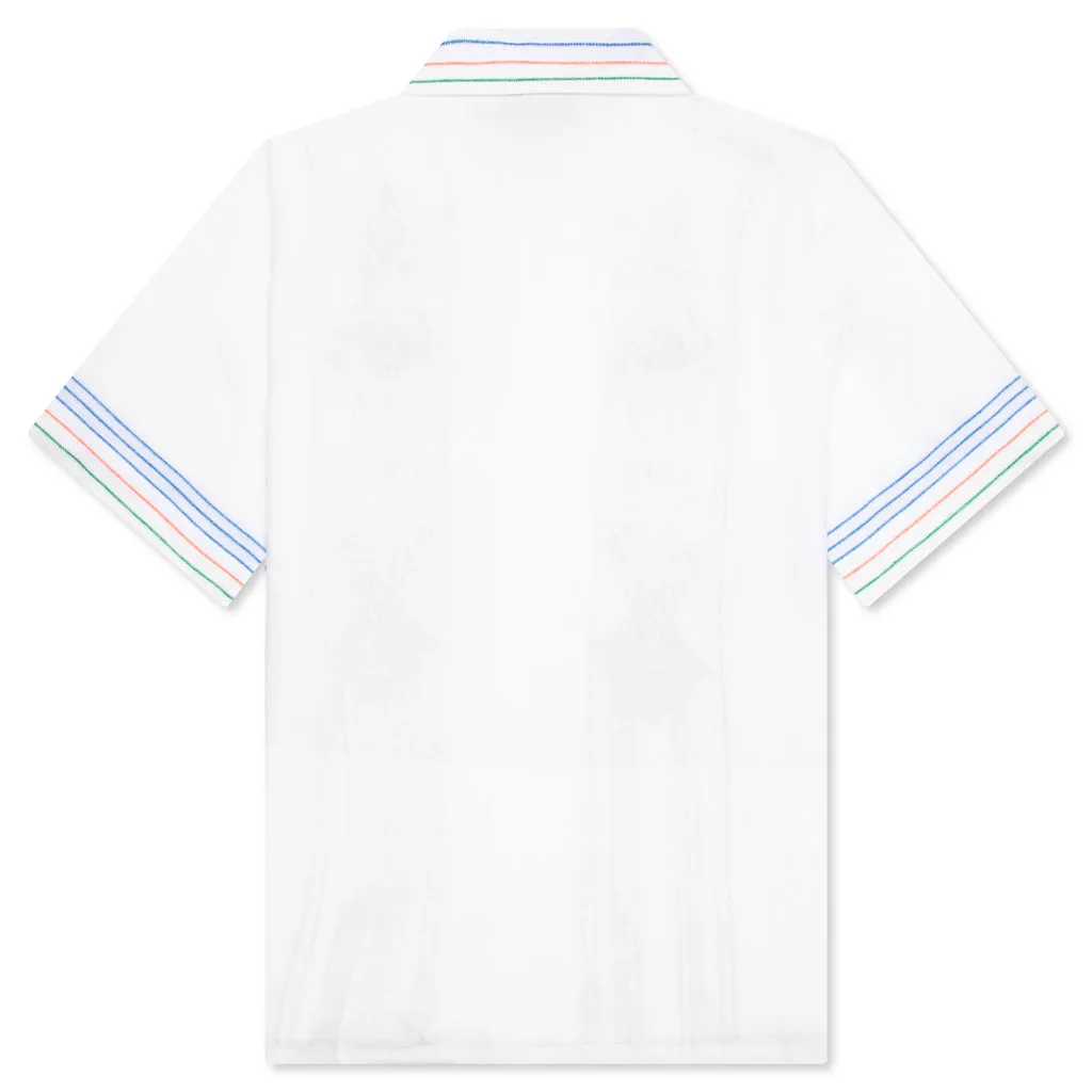 Chainstitch Embroidered Graphic Linen Shirt - Le Fil De La Musique