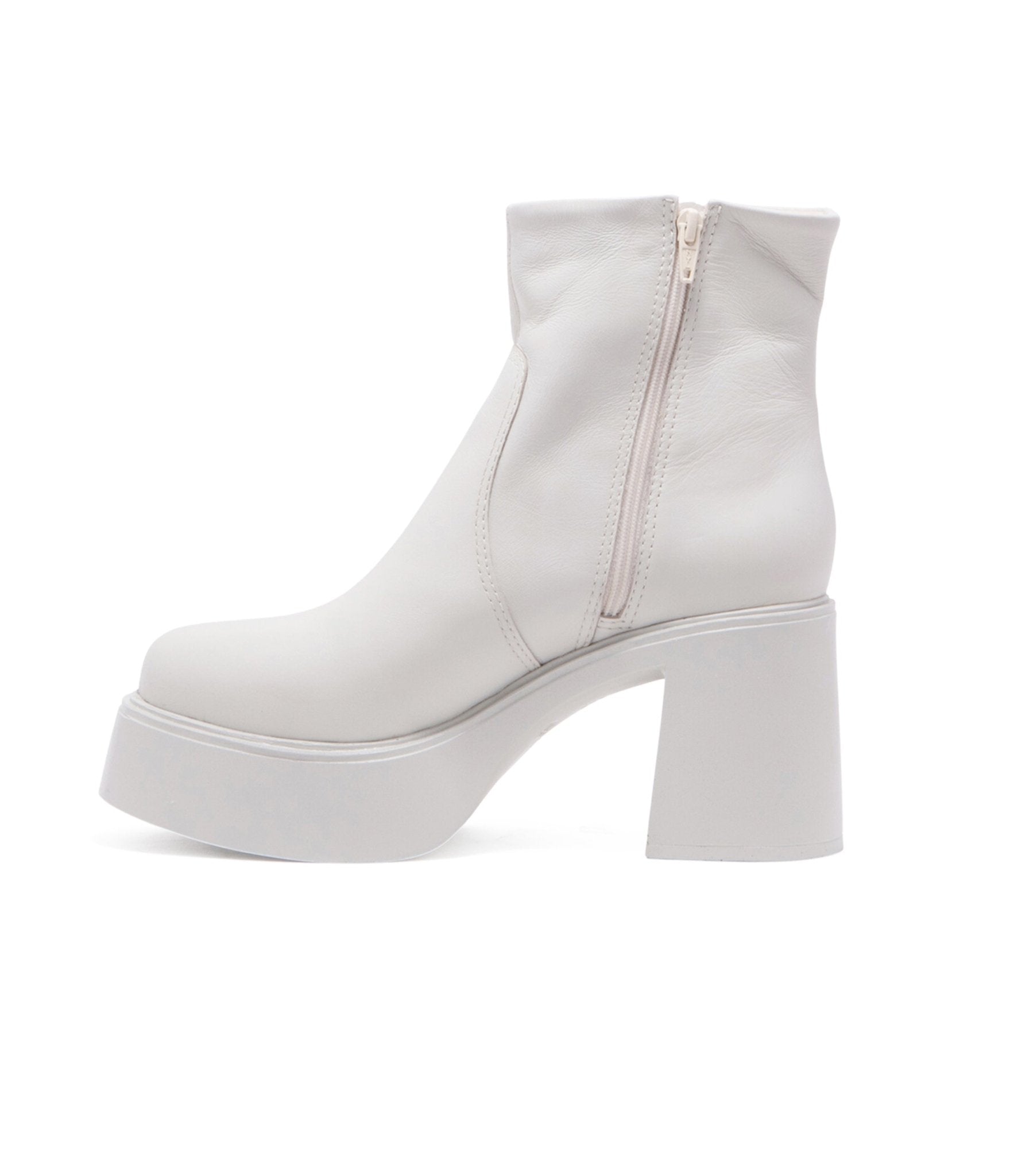 Chelsea Crew 1970s White Leather Platform Vanson Boots