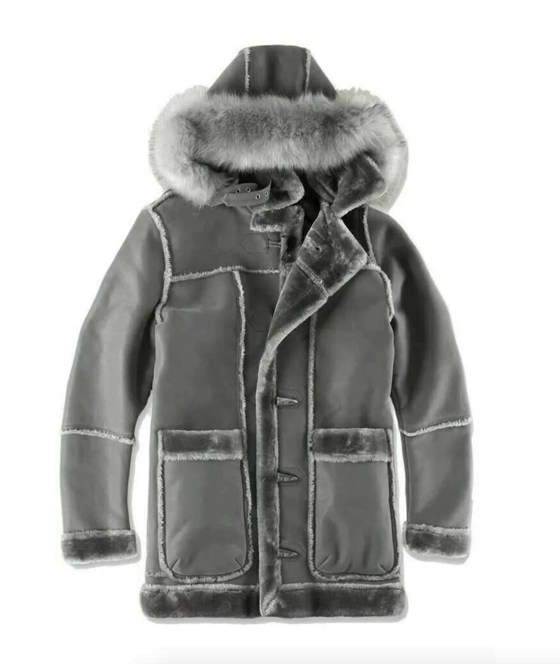 Dakoma Outerwear Shearling Coat - Charcoal