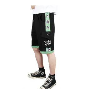 Demon Slayer  Himejima Gyoumei Cosplay Short Pants 3D Print Pocket Cargo Casual Loose Shorts