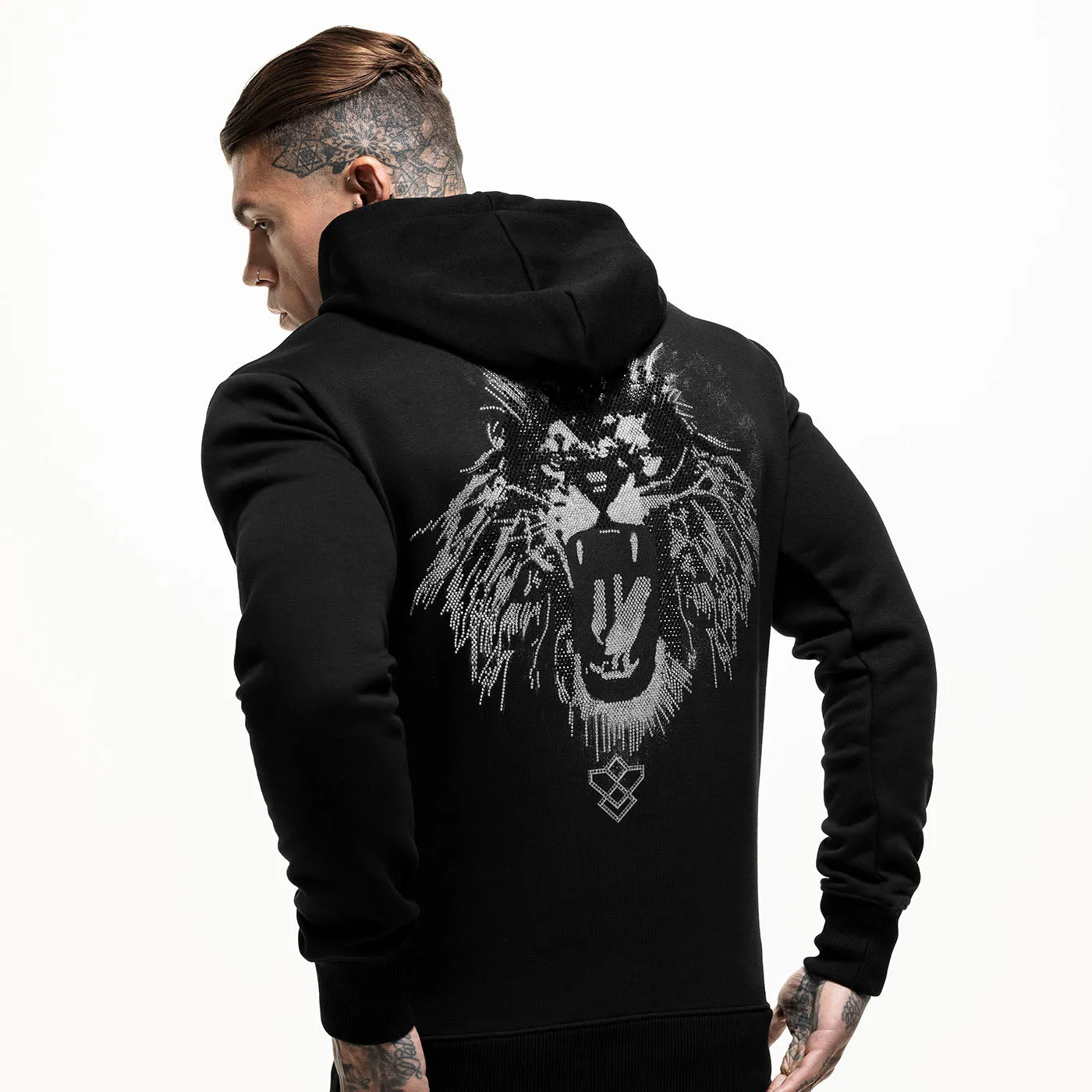 Embellished Lion Hoodie