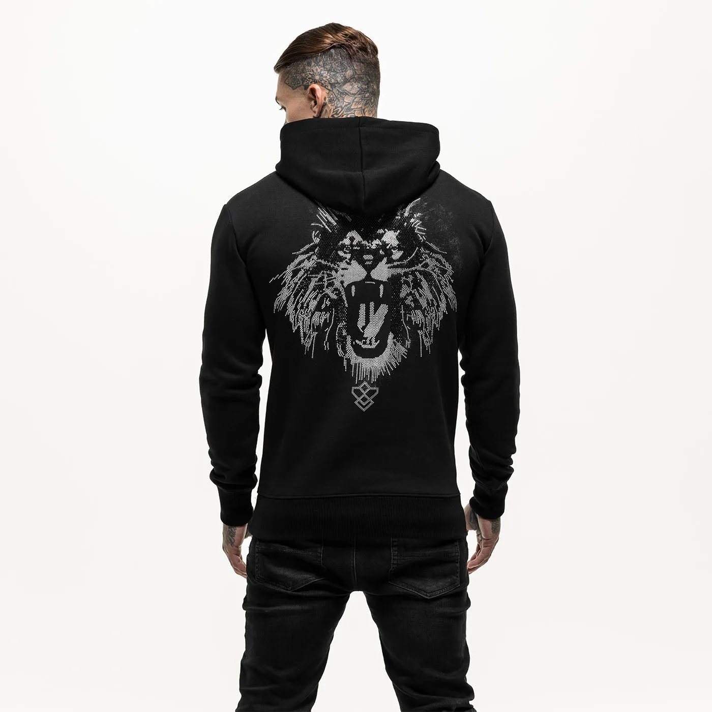 Embellished Lion Hoodie