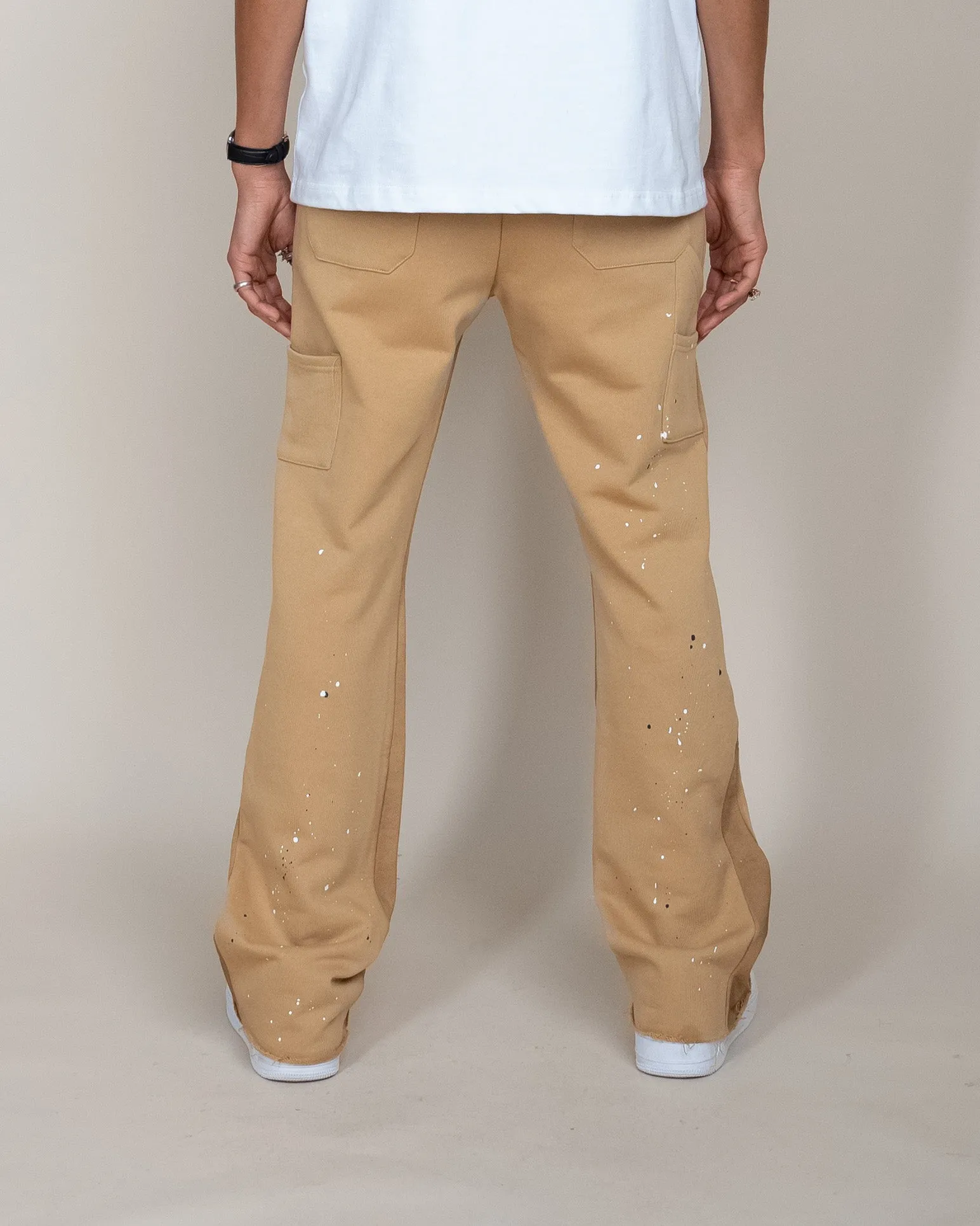 EPTM FRENCH TERRY CARPENTER PANTS - KHAKI