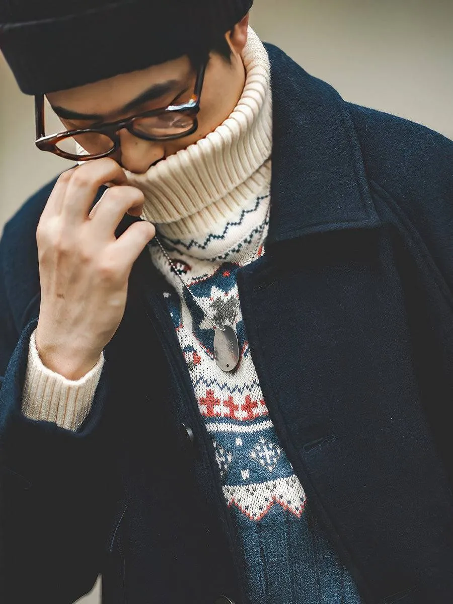 Fair Isle Jacquard Turtleneck Sweater