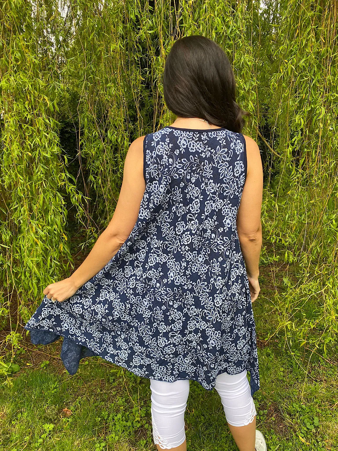 Floral Hanky Hem Tunic Heidi