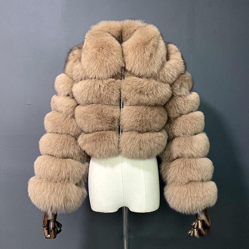 Fox Coat Natural Fur Leather Real Fur Coat High-End Luxury Ladies