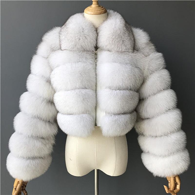 Fox Coat Natural Fur Leather Real Fur Coat High-End Luxury Ladies