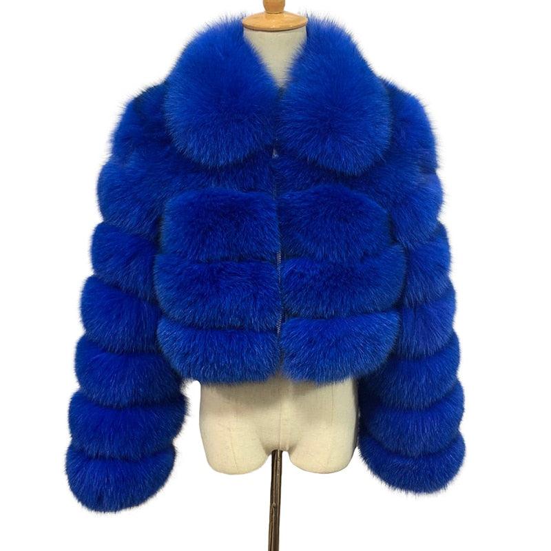 Fox Coat Natural Fur Leather Real Fur Coat High-End Luxury Ladies