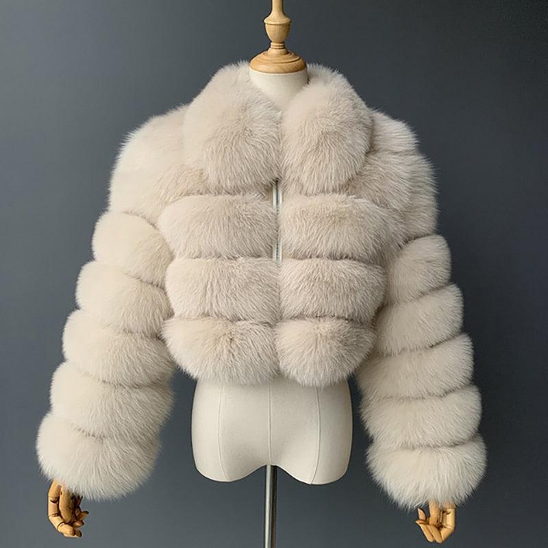 Fox Coat Natural Fur Leather Real Fur Coat High-End Luxury Ladies