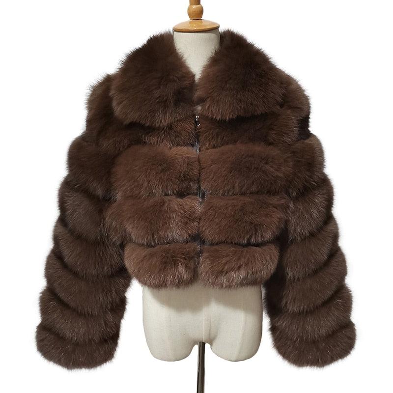 Fox Coat Natural Fur Leather Real Fur Coat High-End Luxury Ladies