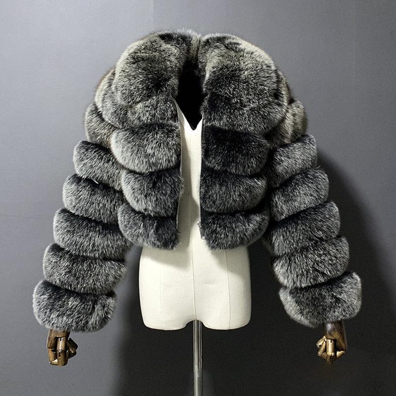 Fox Coat Natural Fur Leather Real Fur Coat High-End Luxury Ladies