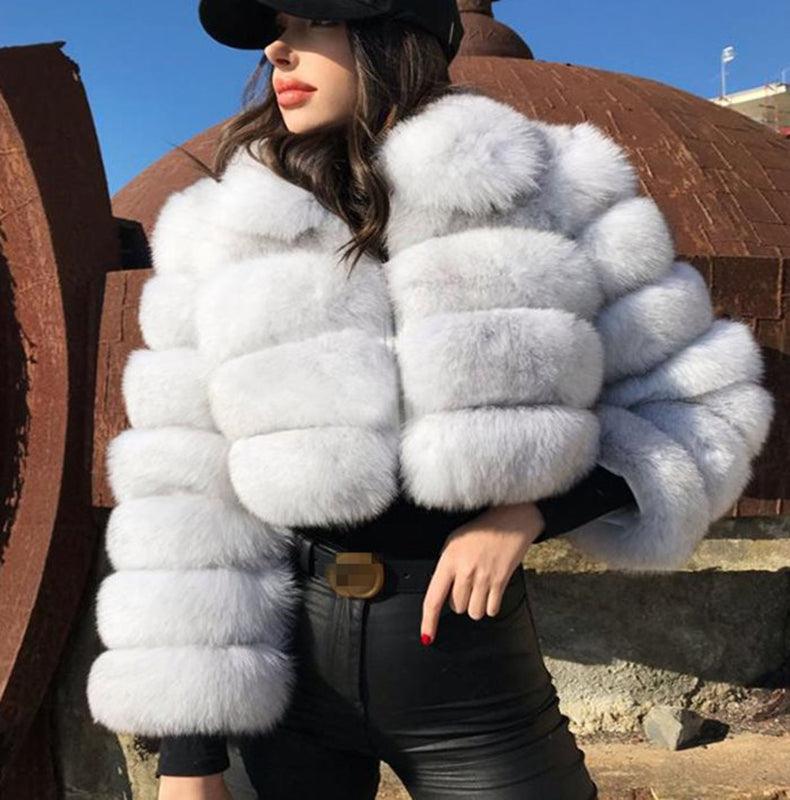 Fox Coat Natural Fur Leather Real Fur Coat High-End Luxury Ladies