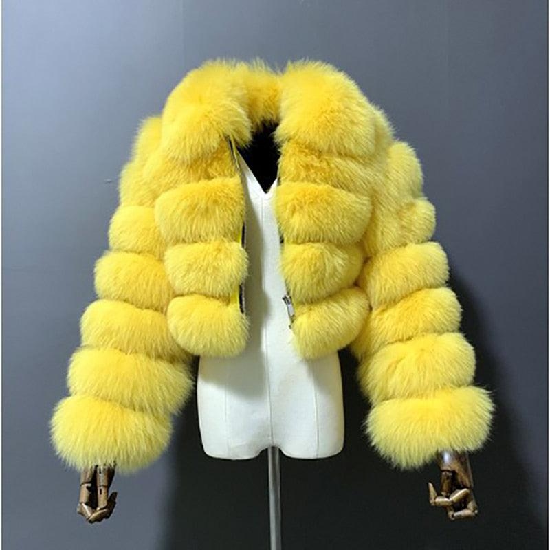 Fox Coat Natural Fur Leather Real Fur Coat High-End Luxury Ladies