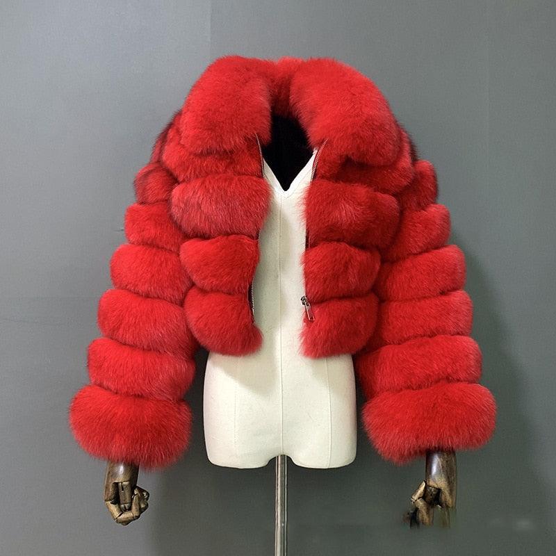 Fox Coat Natural Fur Leather Real Fur Coat High-End Luxury Ladies