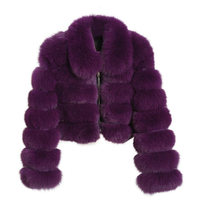 Fox Coat Natural Fur Leather Real Fur Coat High-End Luxury Ladies