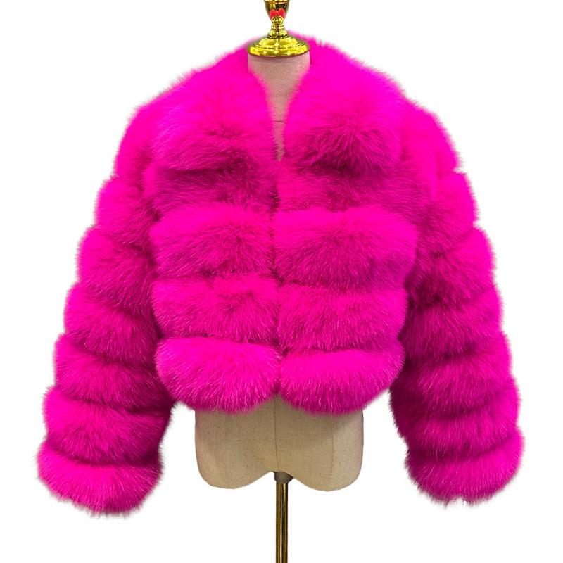 Fox Coat Natural Fur Leather Real Fur Coat High-End Luxury Ladies